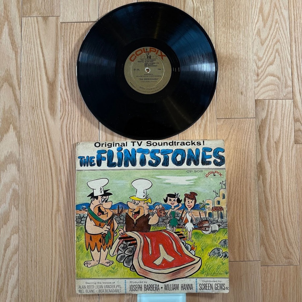 The Flintstones CP 302 Orignal TV Soundstrack Vinyl Record Colpix Records Tested